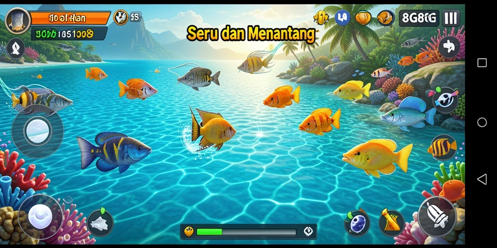 Tampilan menarik dari gameplay Tembak Ikan di 8G8G.