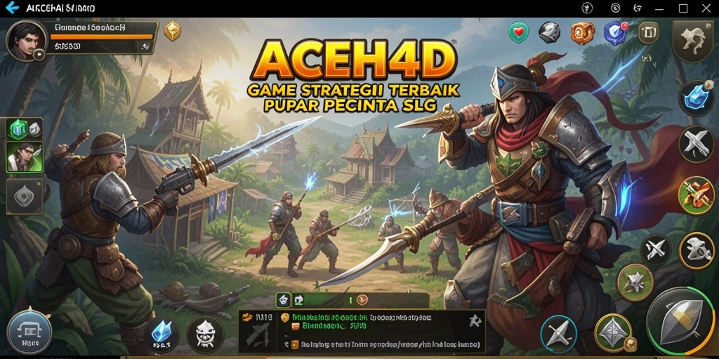 Tangkapan layar menampilkan aksi pertempuran seru dalam game SLG.