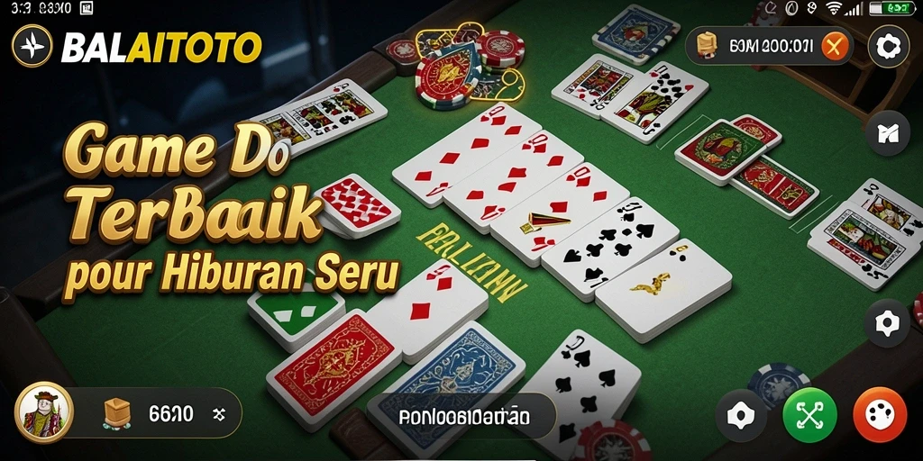 Screenshot dari gameplay BALAITOTO yang menampilkan aksi seru permainan Domino.