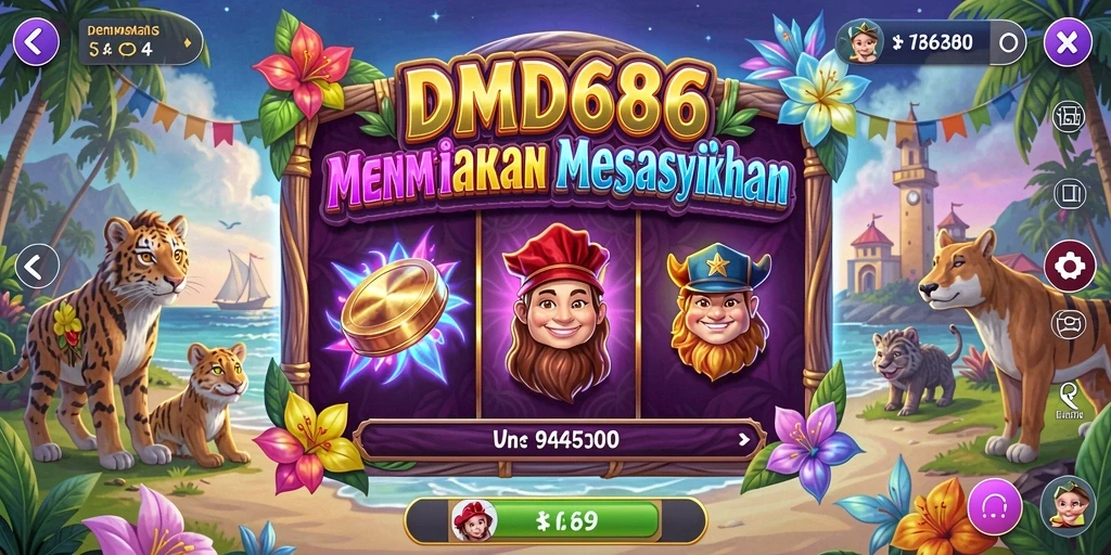 Tampilan gameplay DMD686 dengan grafis menawan pada mesin slot.