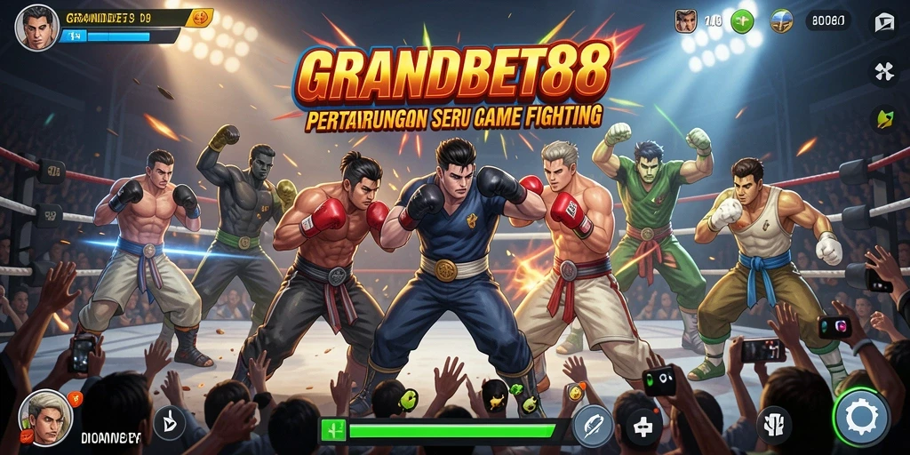 Tangkapan layar GRANDBET88 yang menampilkan aksi pertarungan yang seru