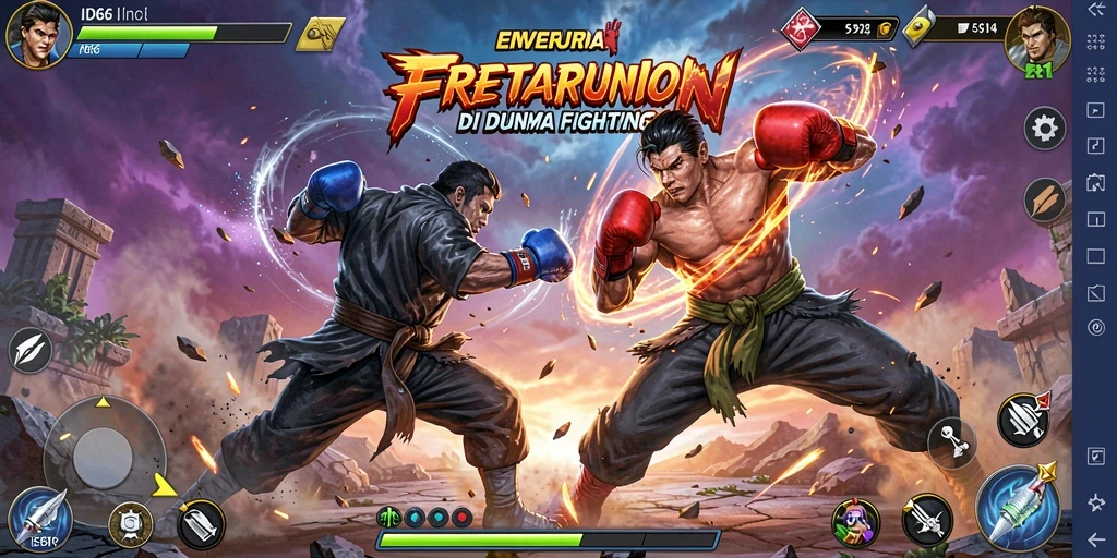 Screenshot gameplay ID66, menunjukkan karakter bertarung dengan dinamis.