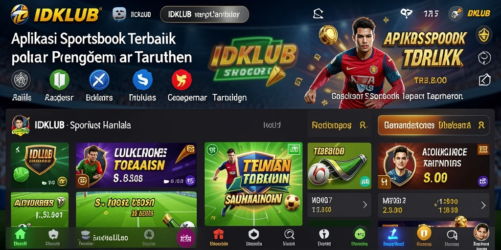 Tampilan gameplay IDKLUB dengan berbagai opsi taruhan olahraga.