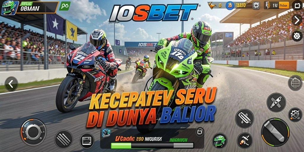 Gameplay menegangkan dari <strong>IOSBET</strong> menunjukkan aksi balap motor yang seru.