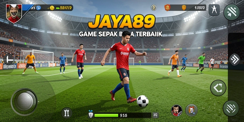 Screenshot JAYA89 menampilkan pemain beraksi di lapangan sepak bola.