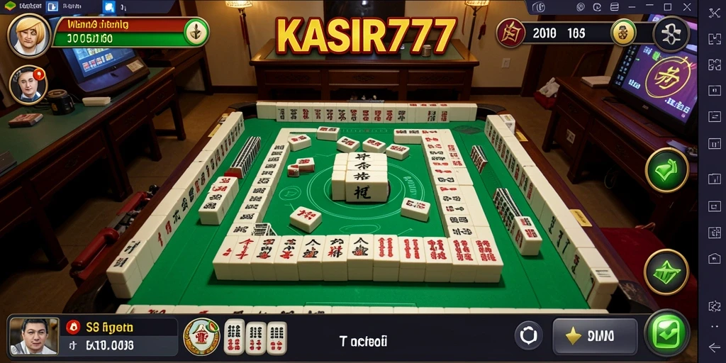 Tampilan gameplay menarik KASIR777 dengan desain ubin Mahjong.