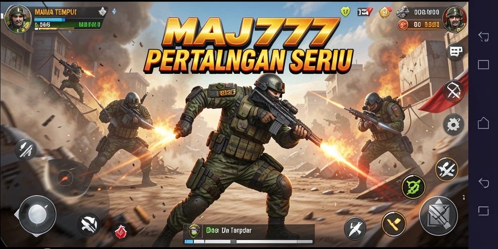 Tampilan gameplay MAJ777 yang menegangkan dengan aksi bertarung mendebarkan.