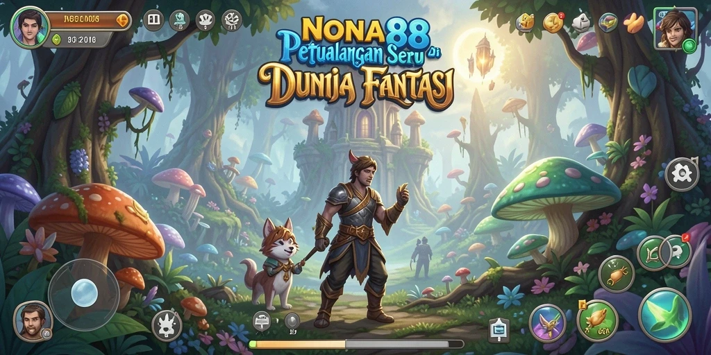 Screenshot gameplay NONA88 yang menunjukkan petualangan seru di dunia fantastis.