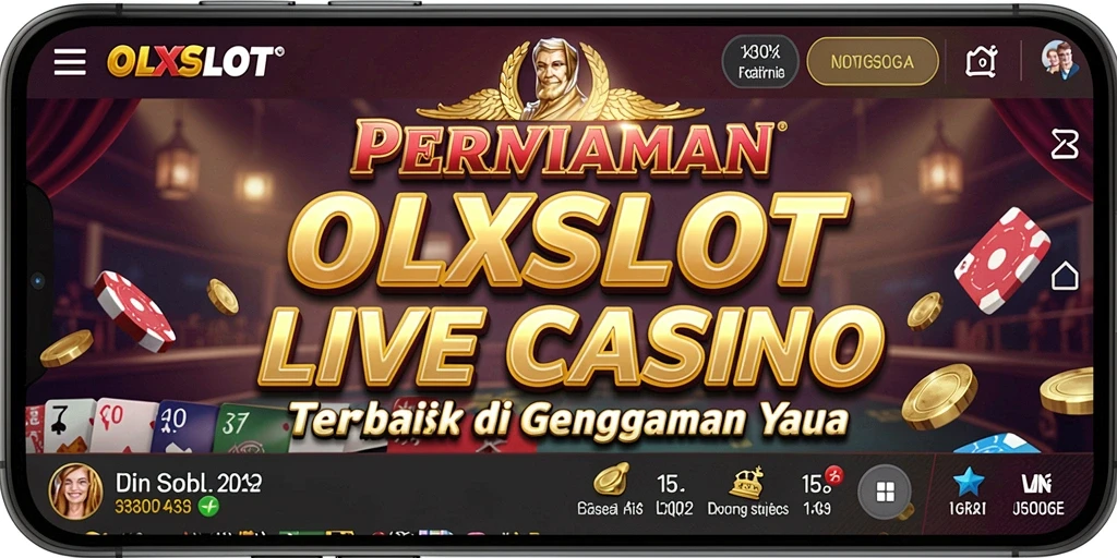 Screenshot OLXSLOT menampilkan dealer real-time dan permainan seru.