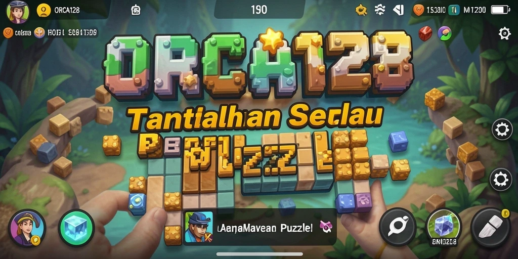 Tampilan gameplay <strong>ORCA128</strong> yang penuh warna dan menantang.