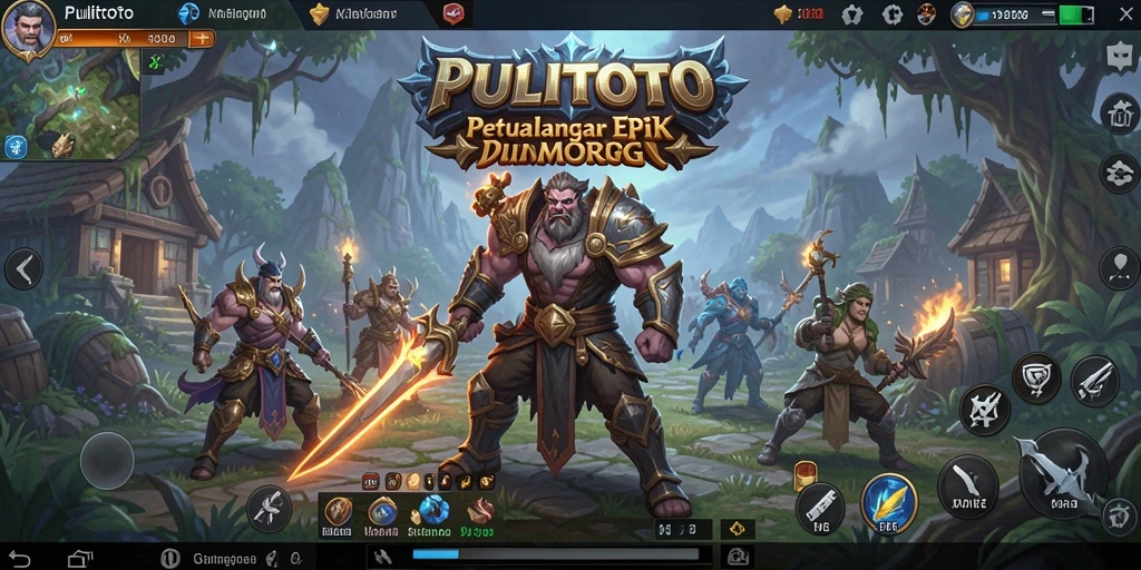Screenshot PULITOTO menampilkan aksi seru dalam pertempuran MMORPG.