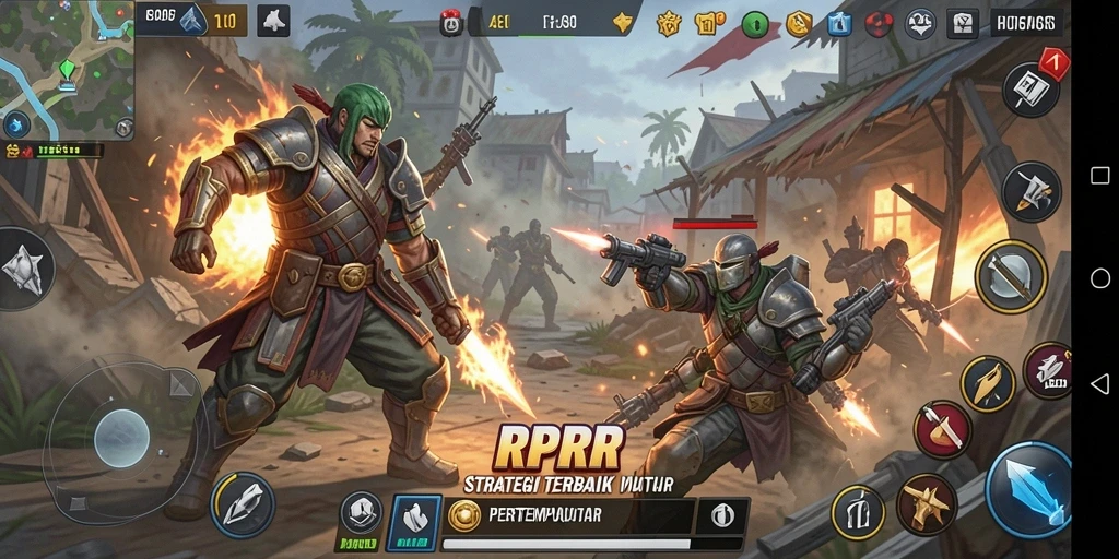 Tampilan gameplay RPRR yang intens dan strategis.