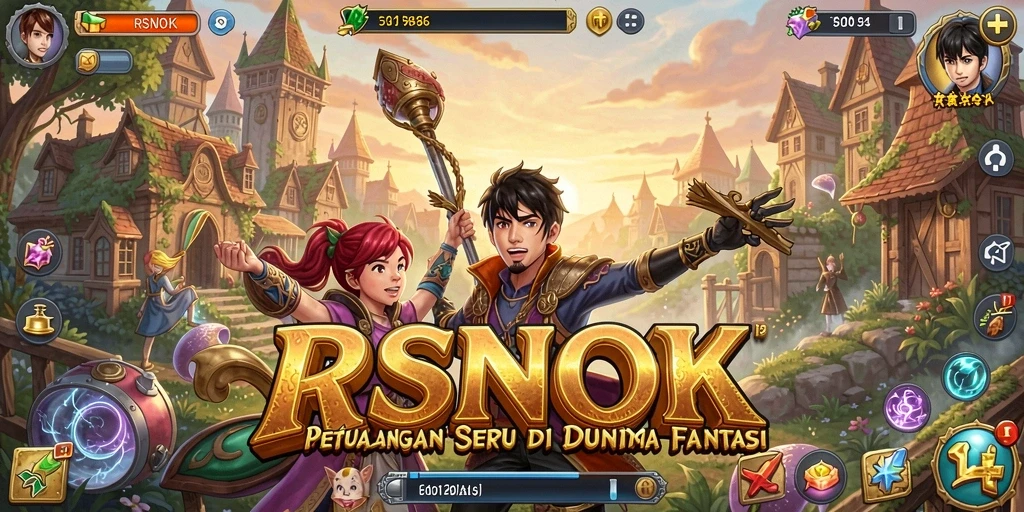 Tampilan gameplay RSNOK yang mengesankan dalam dunia petualangan fantastis.