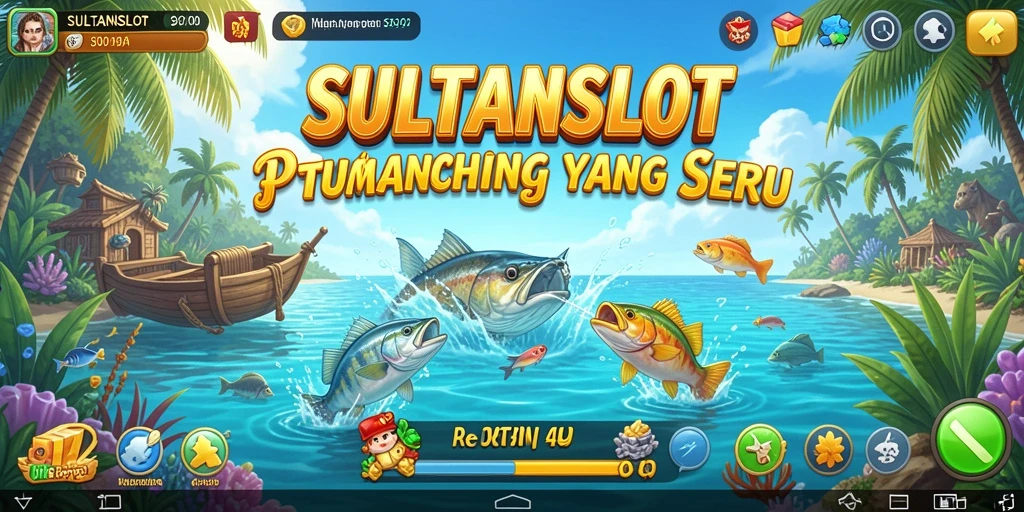 Screenshot gameplay SULTANSLOT yang menunjukkan petualangan memancing yang seru.