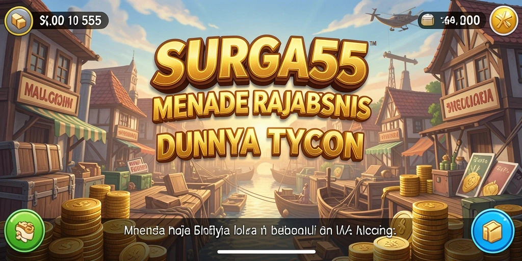 Tampilan gameplay SURGA55 yang menarik dan penuh strategi Tycoon.