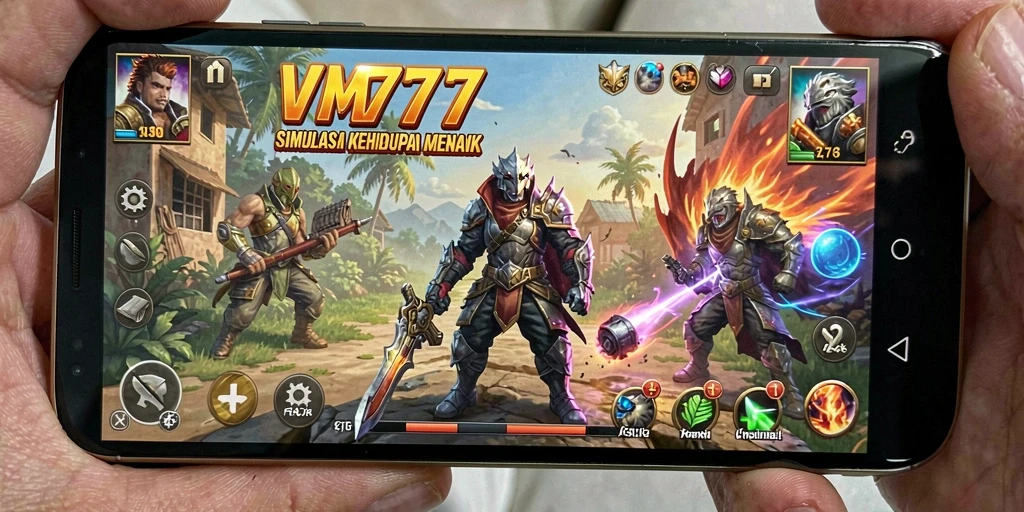 Tampilan gameplay VM777 yang menarik dan penuh warna.