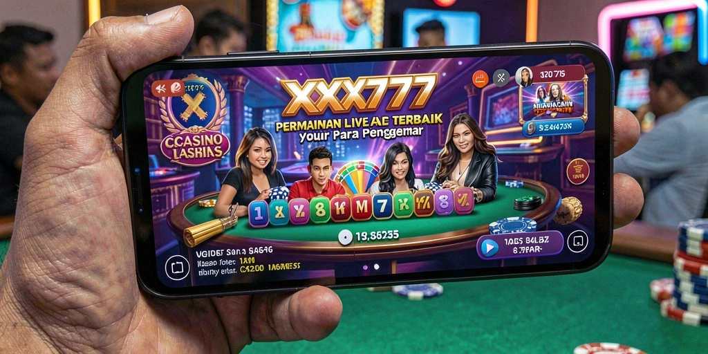Gameplay menarik dalam aplikasi Live Casino XXX777 dengan dealer profesional.